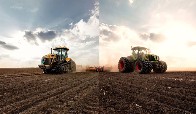 Pneumatici agricoli contro cingoli