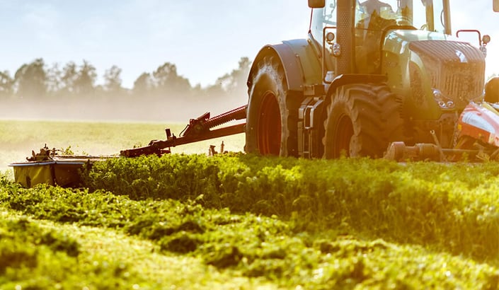 Montaggio di pneumatici da mietitrebbia per la semina, la fienagione o la preparazione del terreno